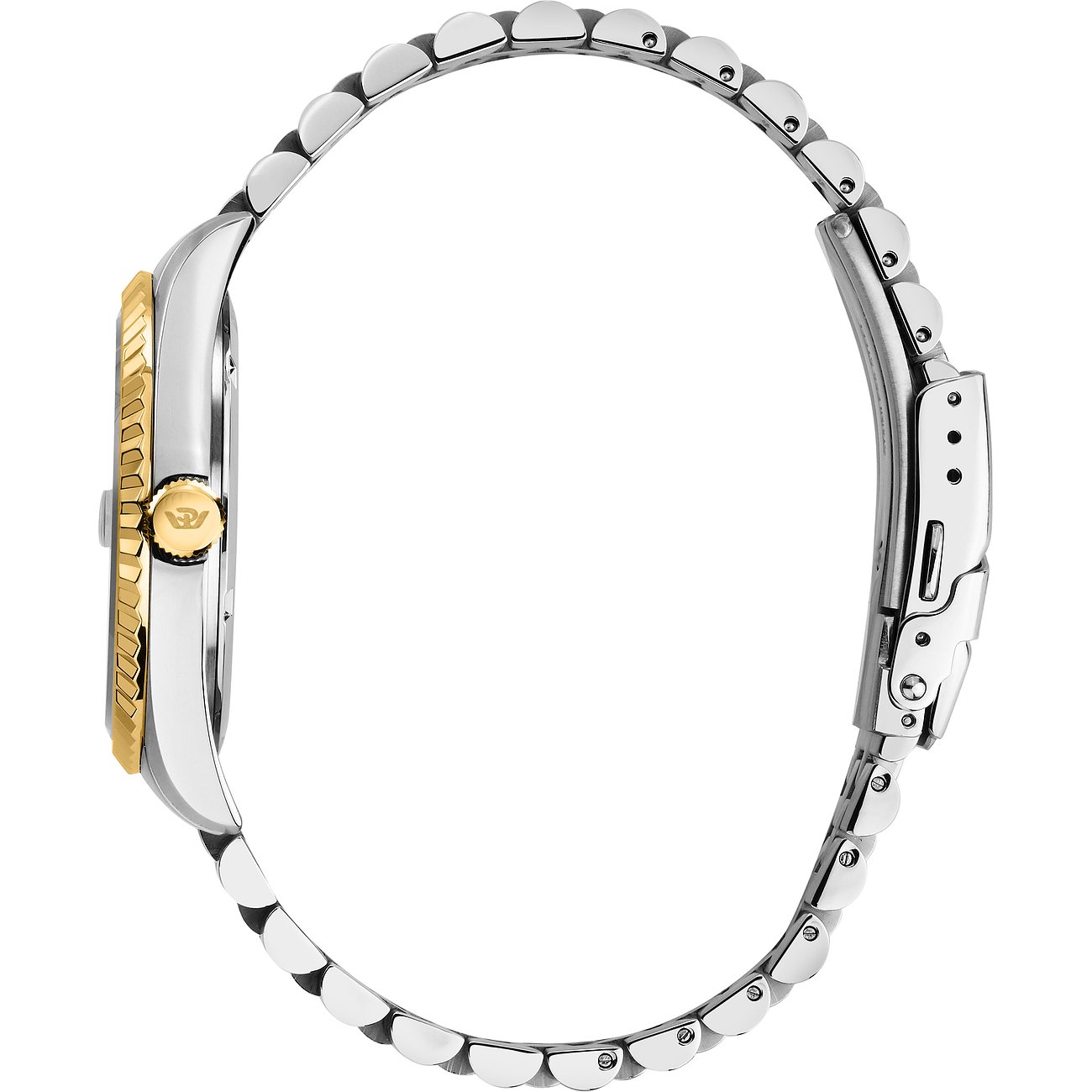 Philip Watch Herrenuhr mit Edelstahlgehäuse, bicolor, analog.