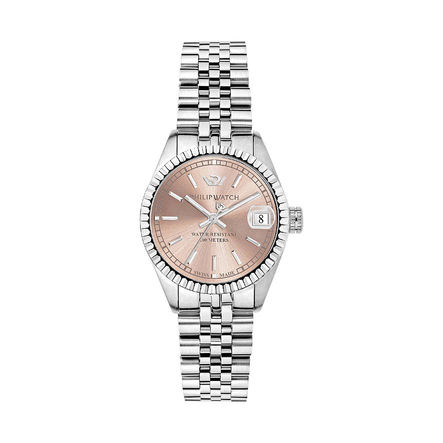 Philip Watch Damenuhr Caribe Urban R8253597605, Damen, Edelstahl, Armband: Edelstahl, Quarz, analog