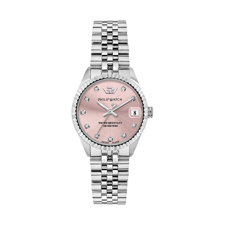 Philip Watch Damenuhr Caribe Urban R8253597639, Damen, Edelstahl, Armband: Edelstahl, Quarz, analog