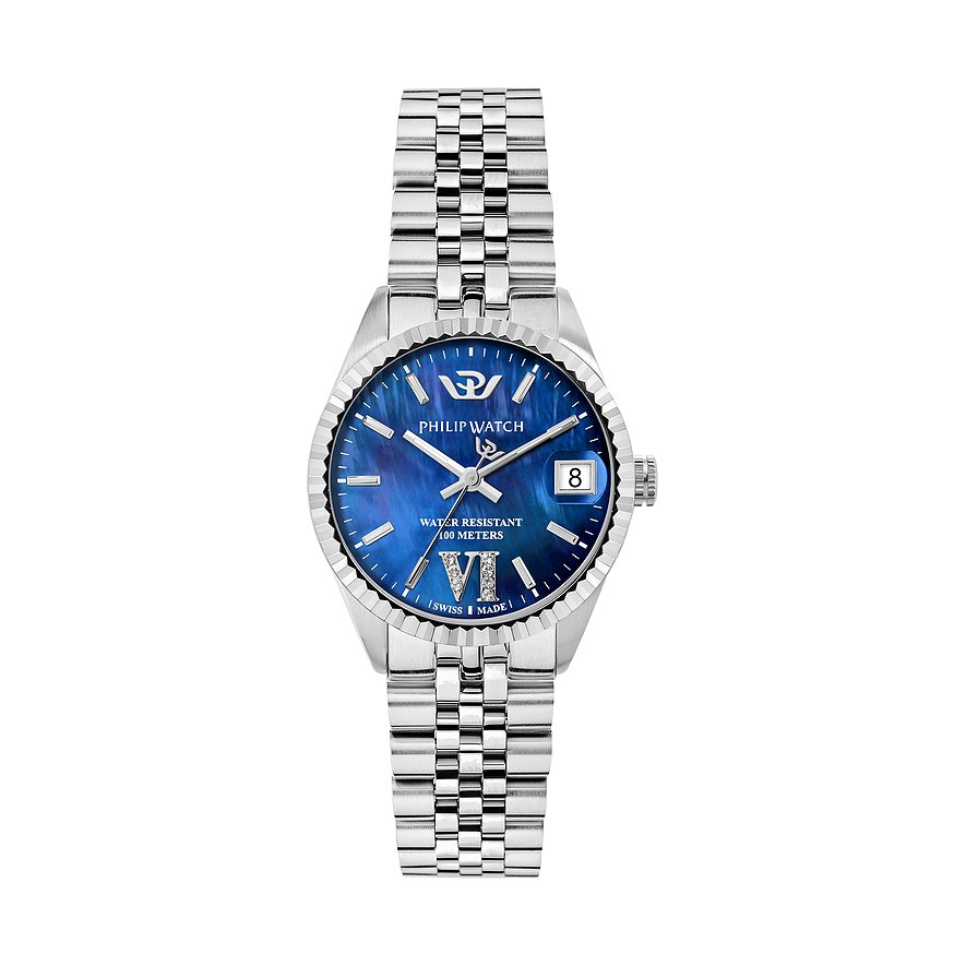 Philip Watch Damenuhr Caribe Urban R8253597655, Damen, Edelstahl, Armband: Edelstahl, Quarz, analog