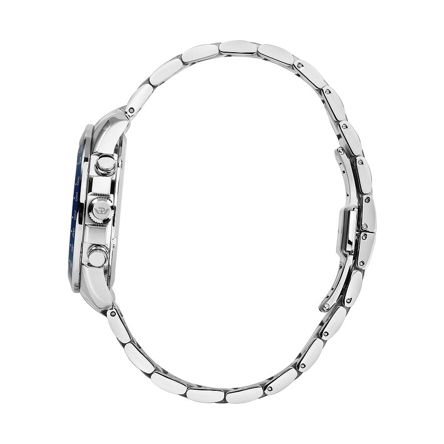 Philip Watch Herrenuhr aus Edelstahl mit analoger Anzeige und Chronographen.