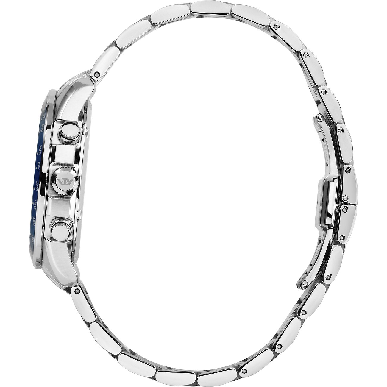 Philip Watch Herrenuhr aus Edelstahl mit analoger Anzeige und Chronographen.