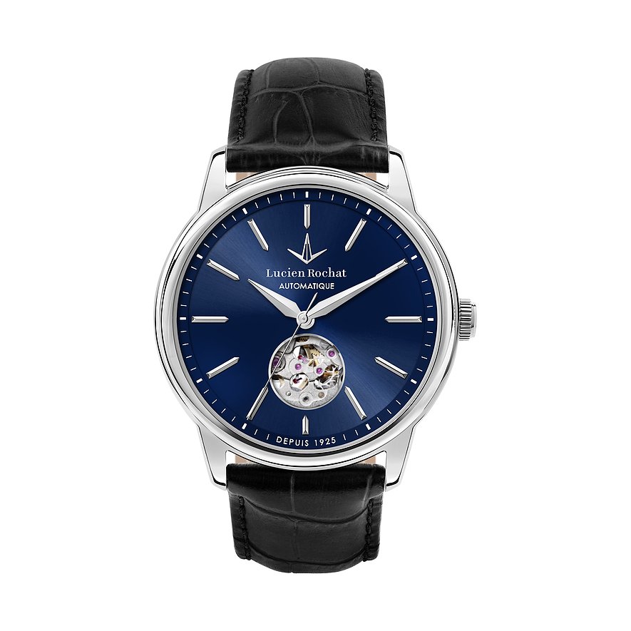 Lucien Rochat Herrenuhr Iconic R0421116012, Herren, Edelstahl, Armband: Leder, Automatik, analog