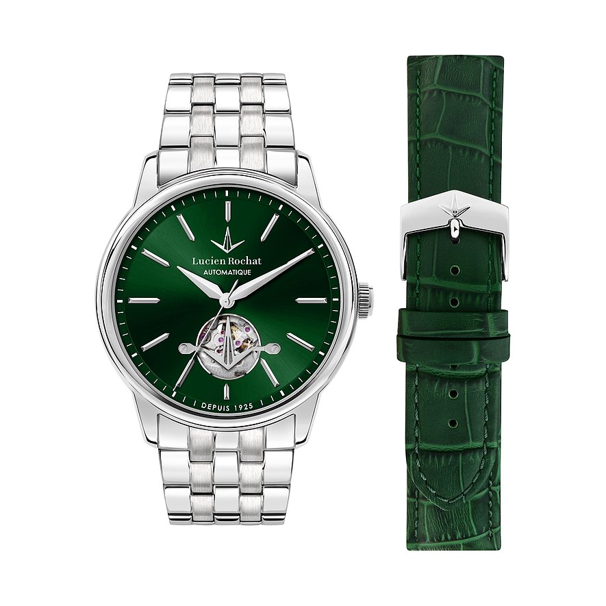 Lucien Rochat Uhren-Set inkl. Wechselarmband Iconic R0423116005, Herren, Edelstahl, Armband: Edelstahl, Automatik, analog