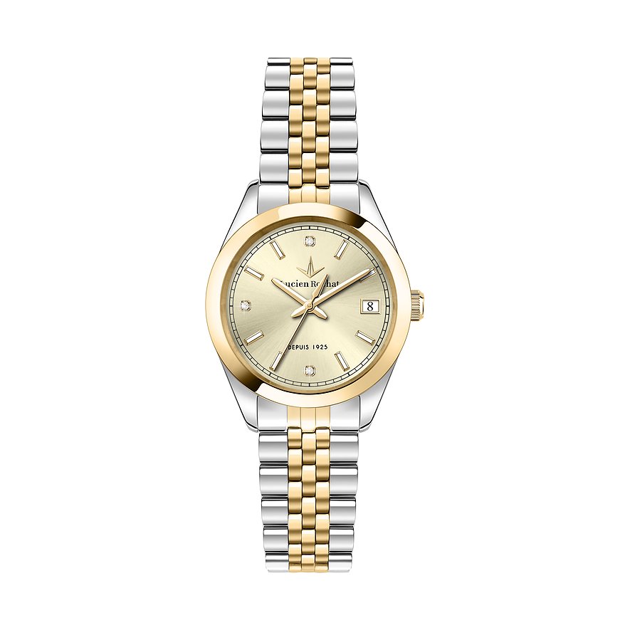 Lucien Rochat Damenuhr Madame R0453114506, Damen, Edelstahl, Armband: Edelstahl, PVD beschichtet, Quarz, analog
