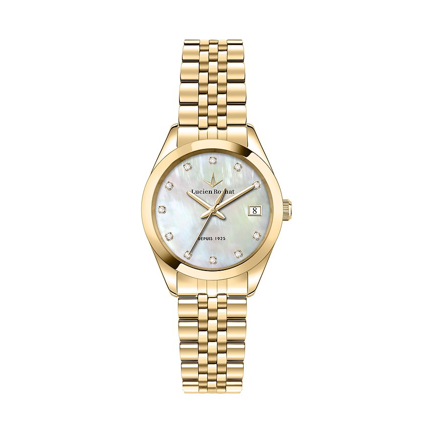 Lucien Rochat Damenuhr Madame R0453114509, Damen, Edelstahl, Armband: Edelstahl, PVD beschichtet, Quarz, analog