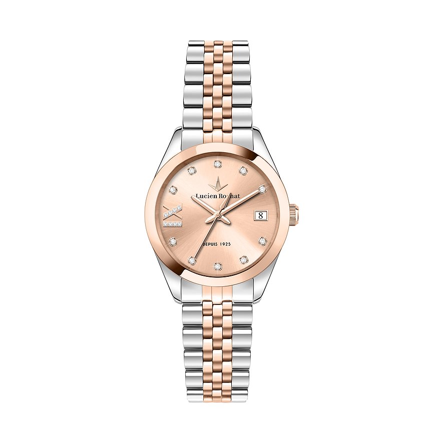 Lucien Rochat Damenuhr Madame R0453114511, Damen, Edelstahl, Armband: Edelstahl, PVD beschichtet, Quarz, analog