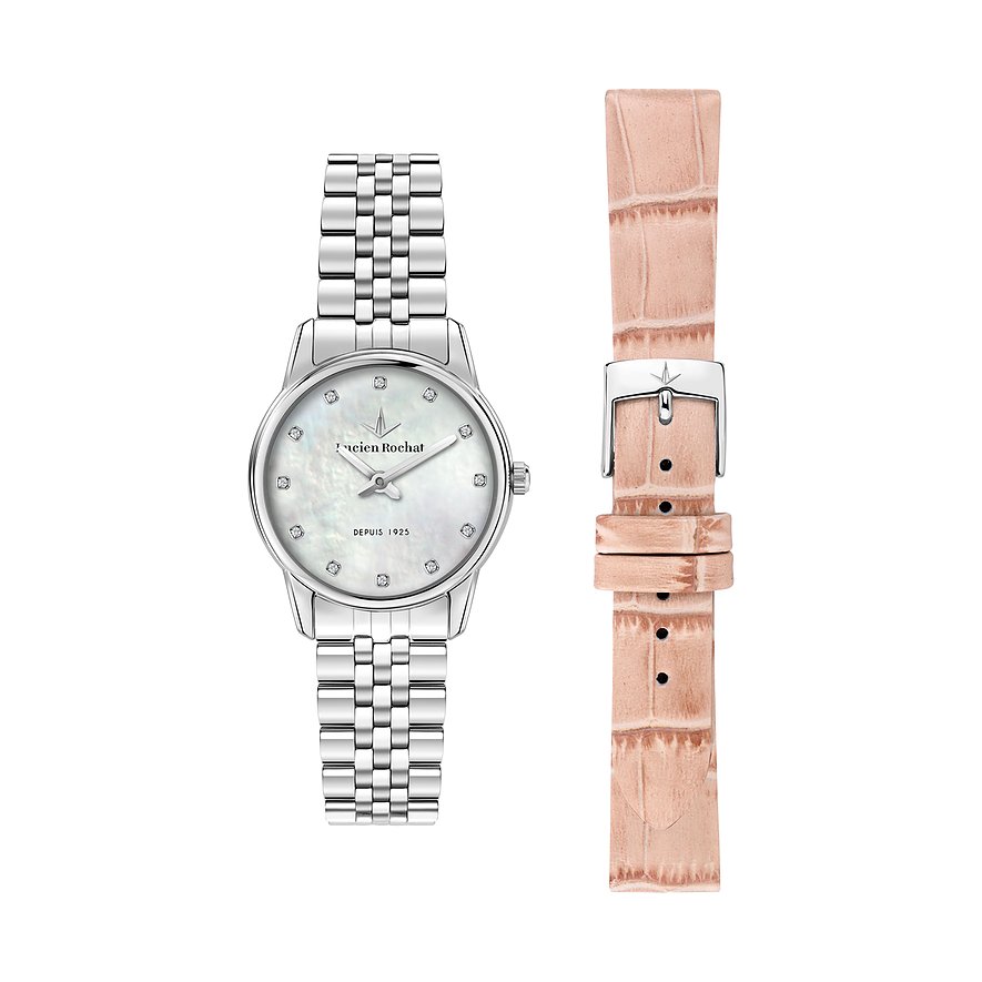 Lucien Rochat Uhren-Set inkl. Wechselarmband Iconic R0453116501, Damen, Edelstahl, Armband: Edelstahl, Quarz, analog