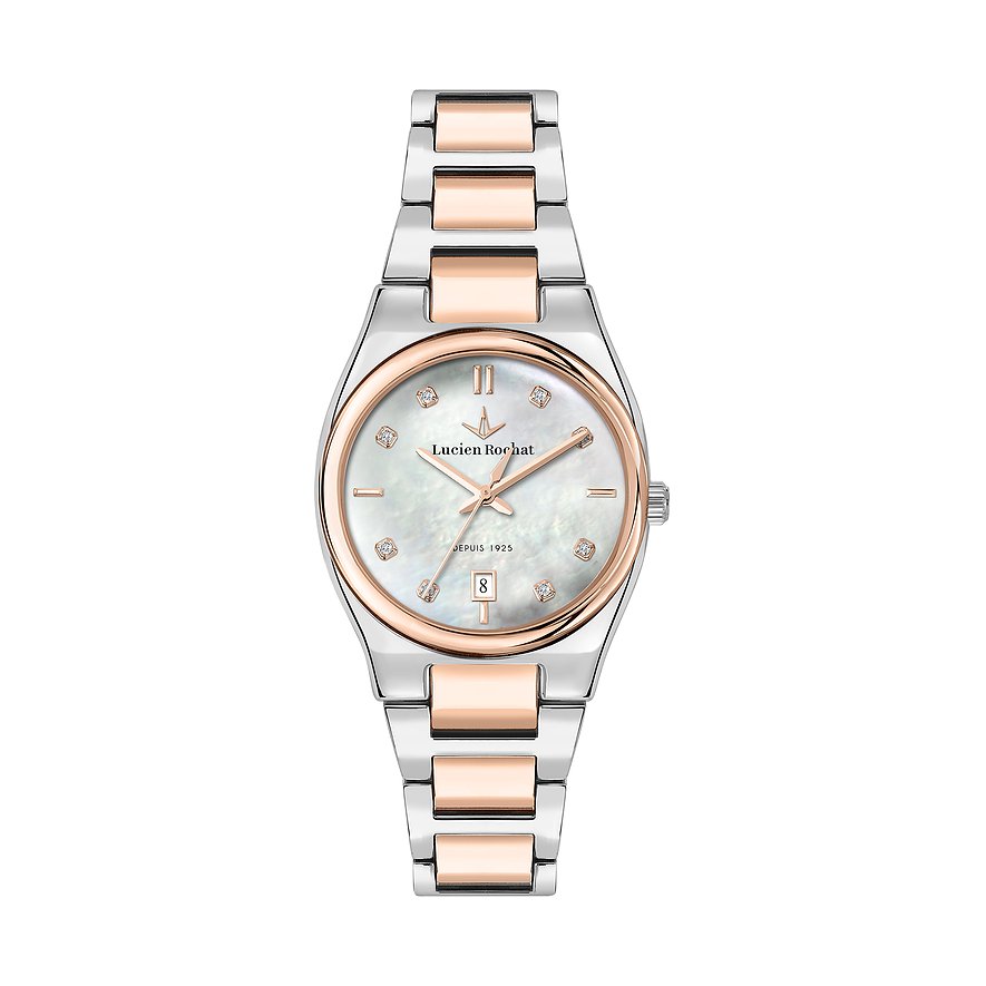 Lucien Rochat Damenuhr Avenue R0453122501, Damen, Edelstahl, Armband: Edelstahl, PVD beschichtet, Quarz, analog