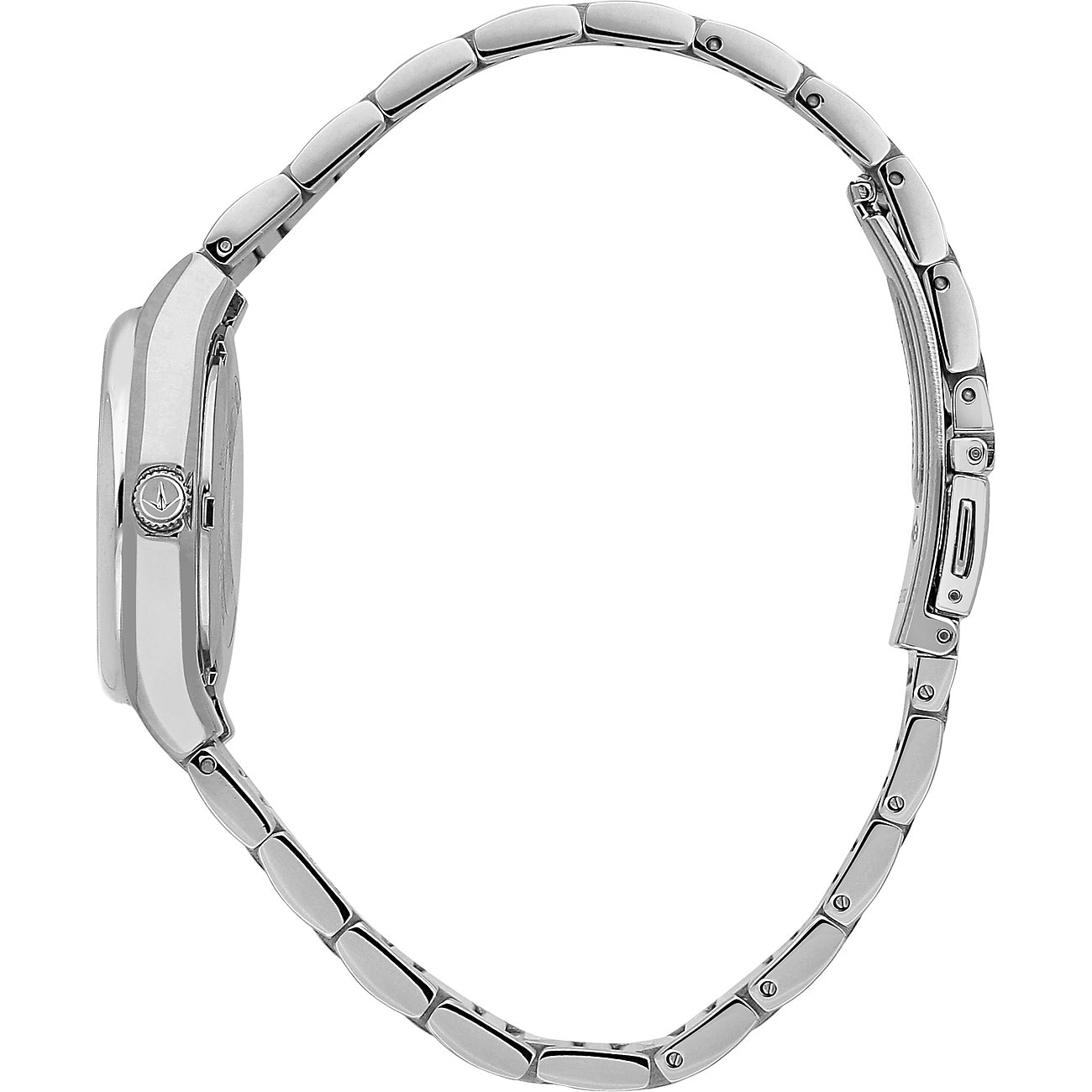 Lucien Rochat Damenuhr mit Edelstahlgehäuse, silberfarben, mit Diamanten.