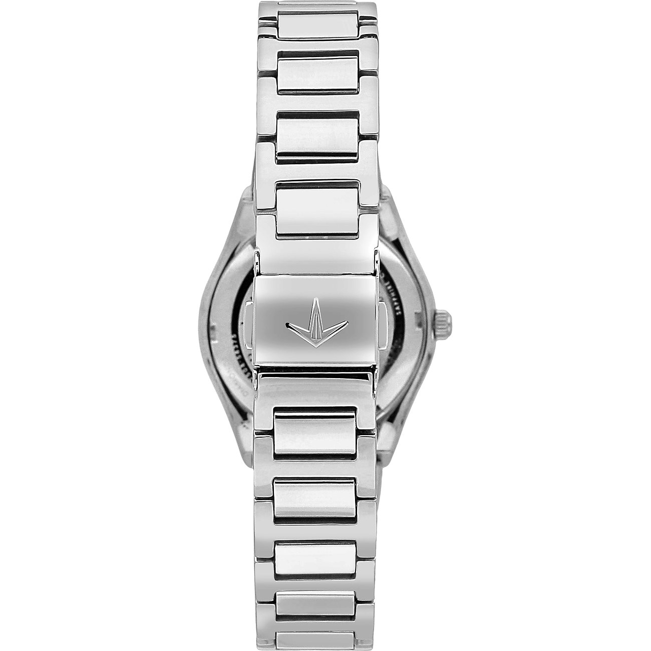 Lucien Rochat Damenuhr aus Edelstahl mit Diamanten und Gliederarmband.