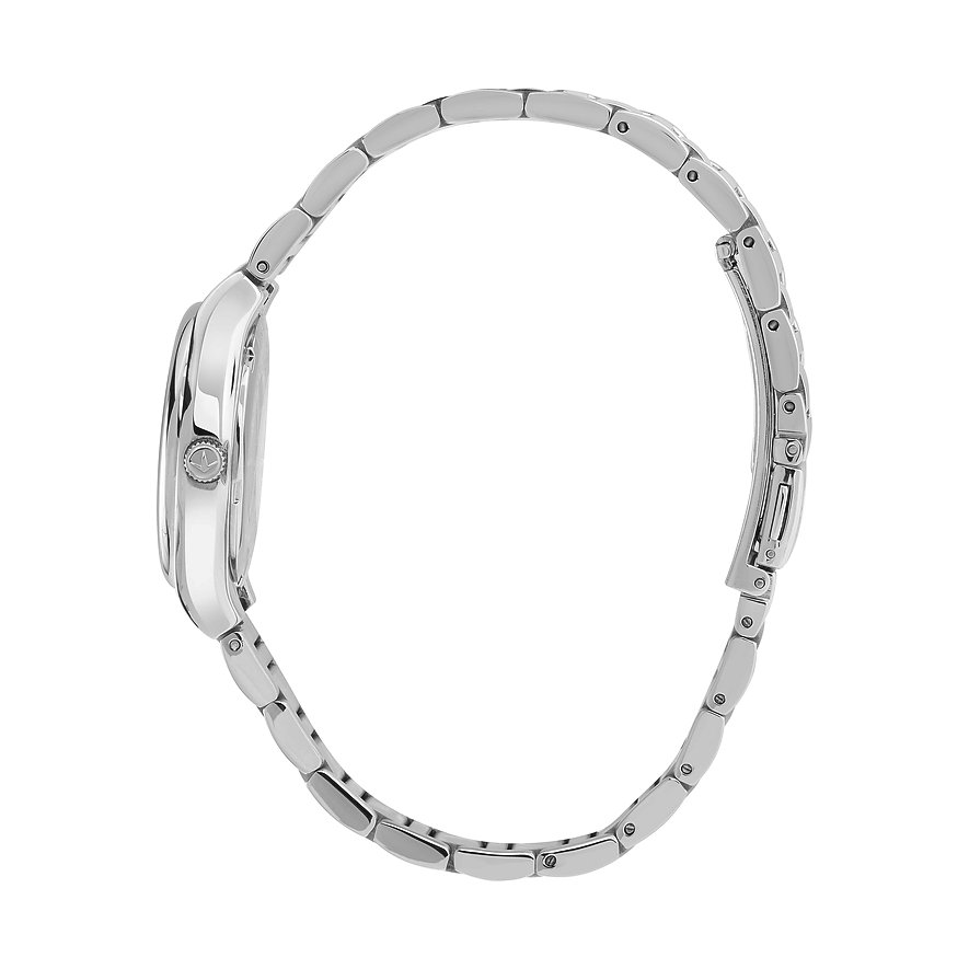 Montre pour femme Lucien Rochat avec boîtier en acier inoxydable, analogique, avec diamants.