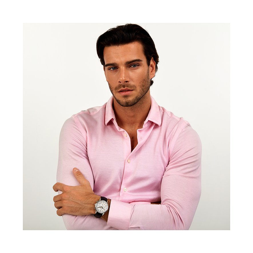 Lucien Rochat Herrenuhr mit Edelstahlgehäuse, analog und Chronograph.