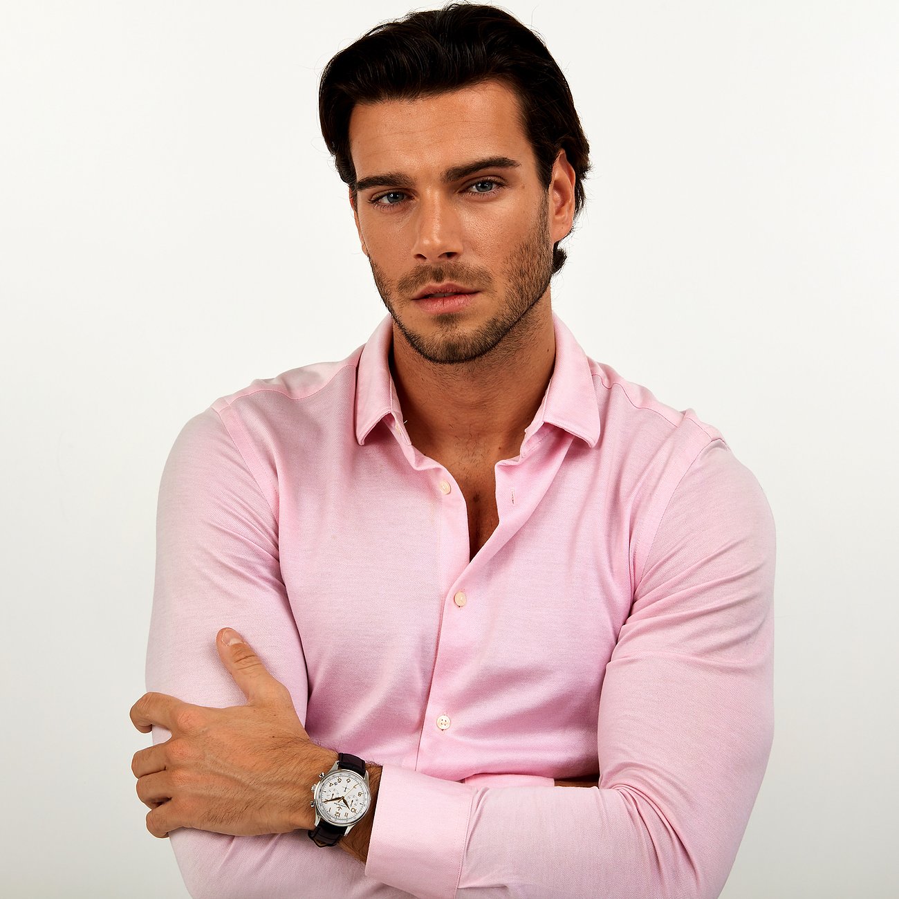 Lucien Rochat Herrenuhr mit Edelstahlgehäuse, analog und Chronograph.