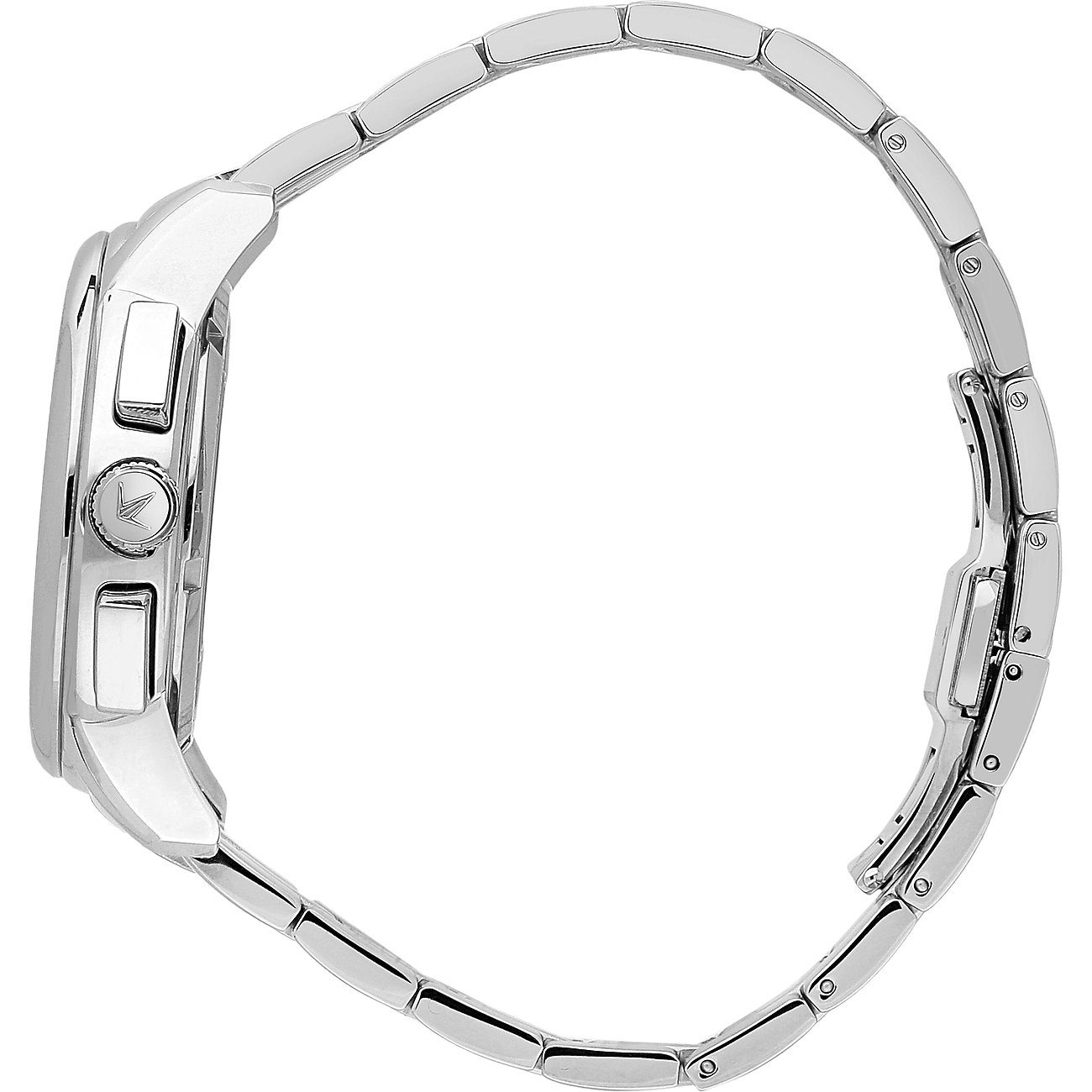 Lucien Rochat Herrenuhr mit Edelstahlgehäuse, silberfarbenes Gehäuse und Armband.