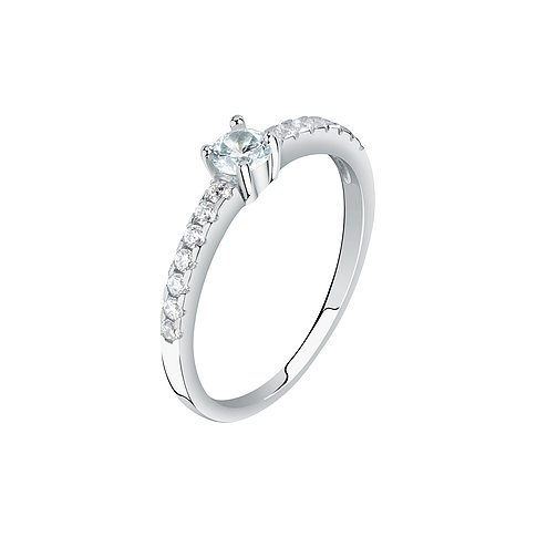 Bague La Petite Story en argent 925 avec zircone cubique.