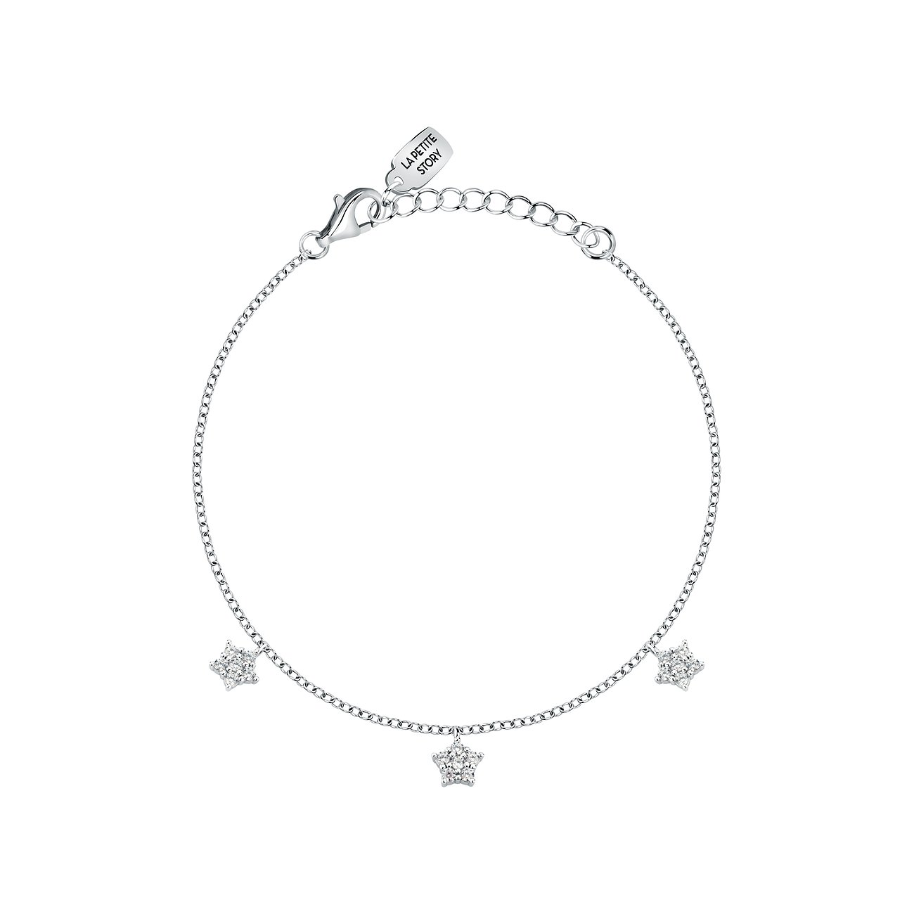 La Petite Story Armband aus 925er Silber mit Zirkonia-Sternen.
