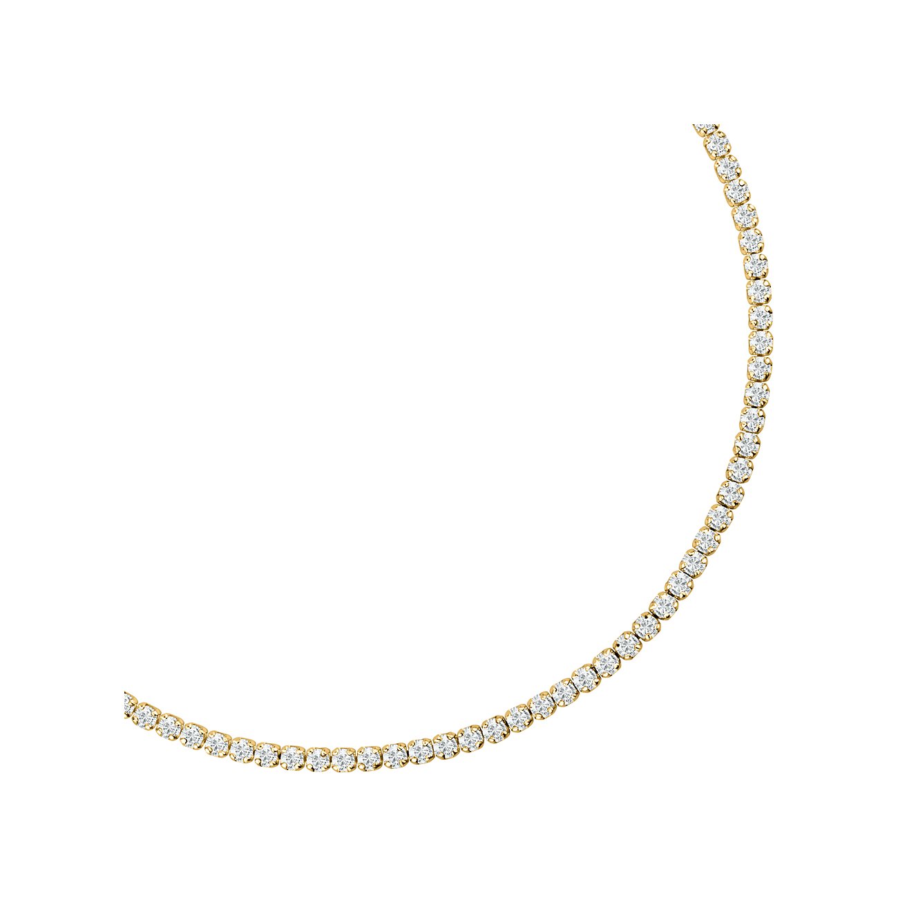 La Petite Story Armschmuck aus Silber mit gelbgoldfarbener Beschichtung und Zirkonia in einer geschwungenen Linie.