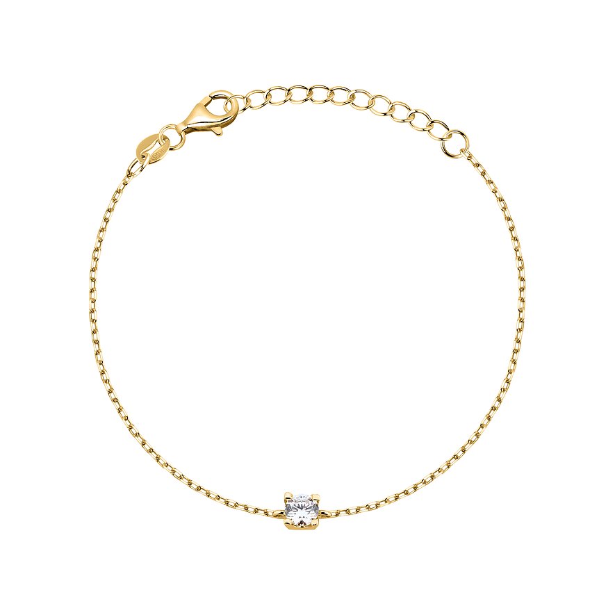 La Petite Story Armband Silver, Zirkonia, Damen, 925er Silber, gelbgold