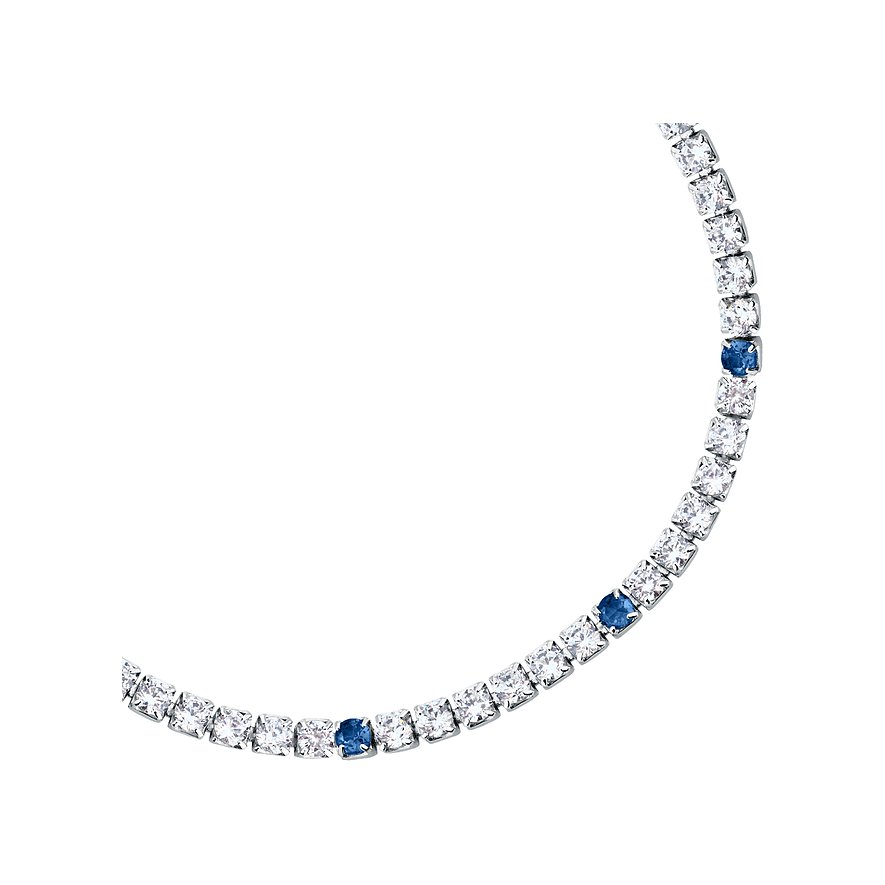 La Petite Story Armband aus 925er Silber mit Zirkonia und blauen Steinen.