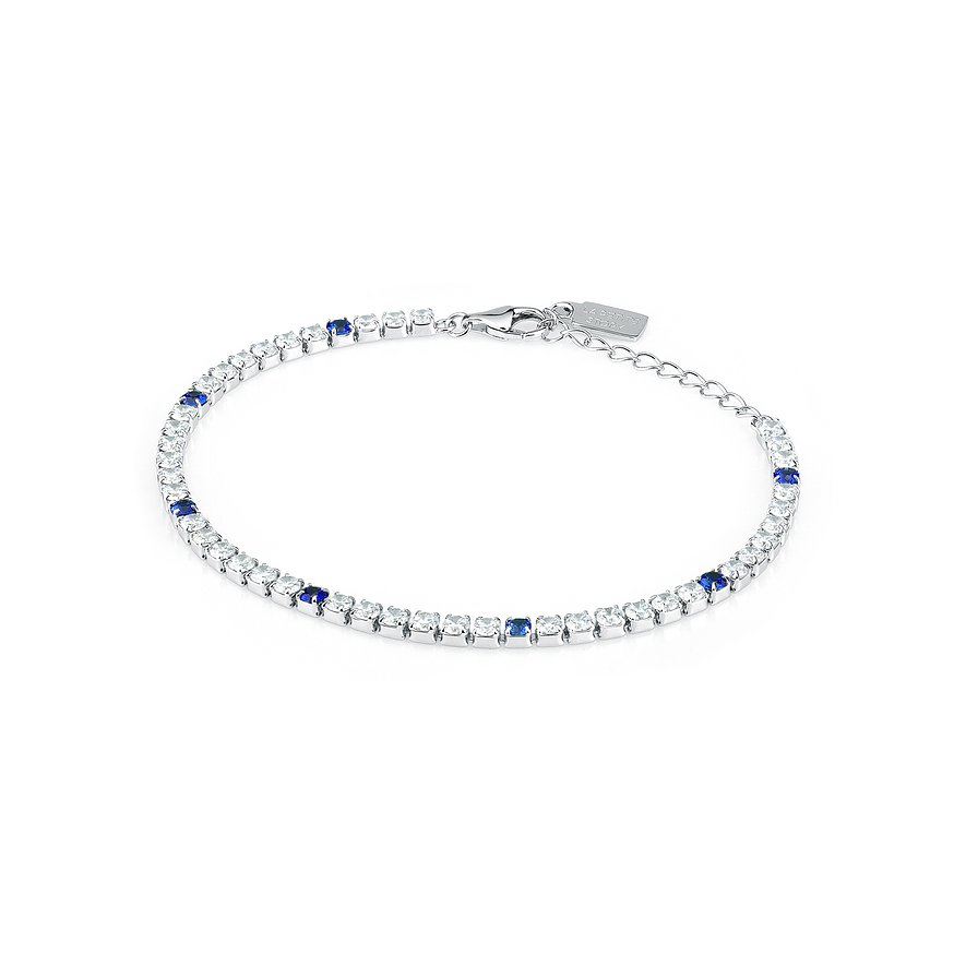 La Petite Story Armband aus 925er Silber mit weißen und blauen Zirkonia.
