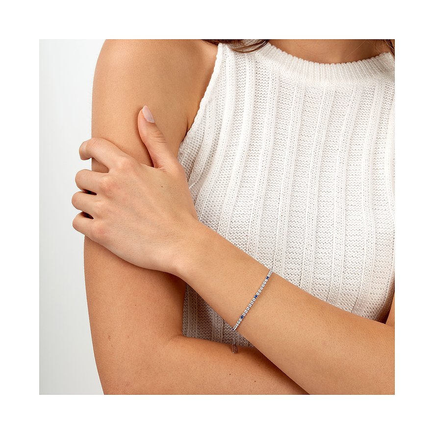 La Petite Story Armband aus 925er Silber mit blauen Zirkonia.