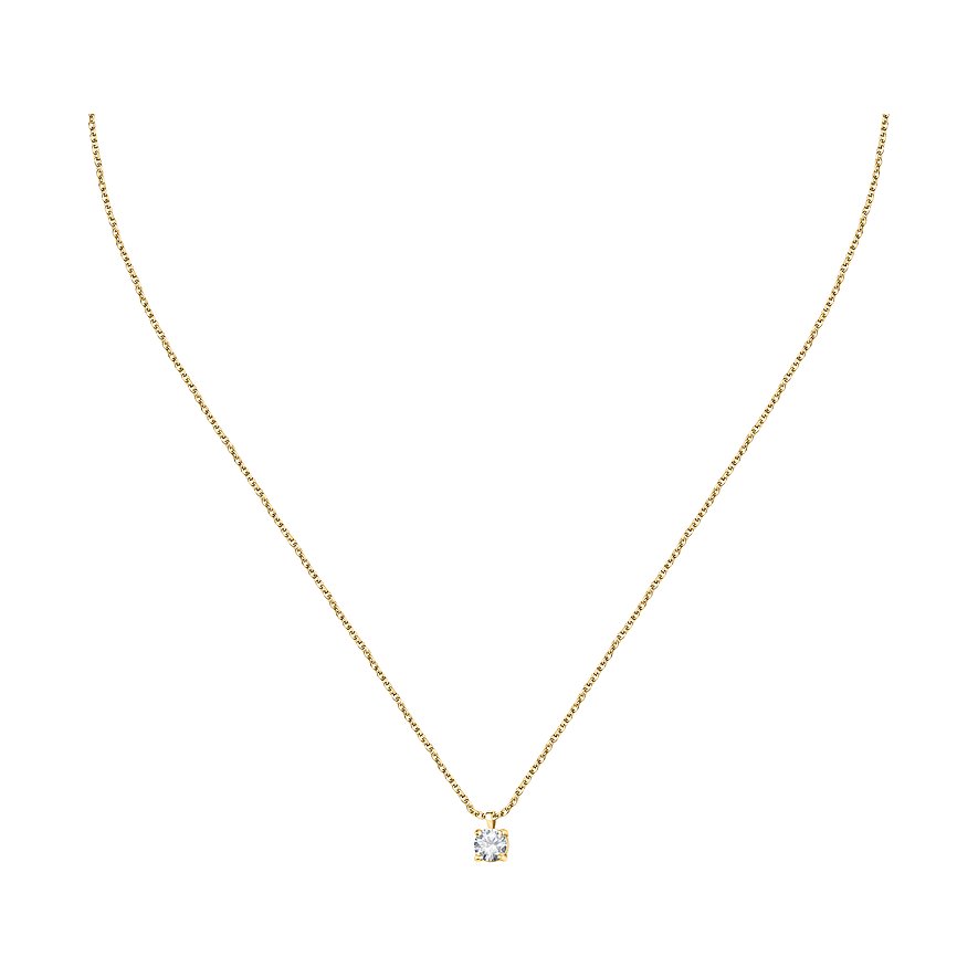 La Petite Story Kette Silver, Zirkonia, Damen, 925er Silber, gelb