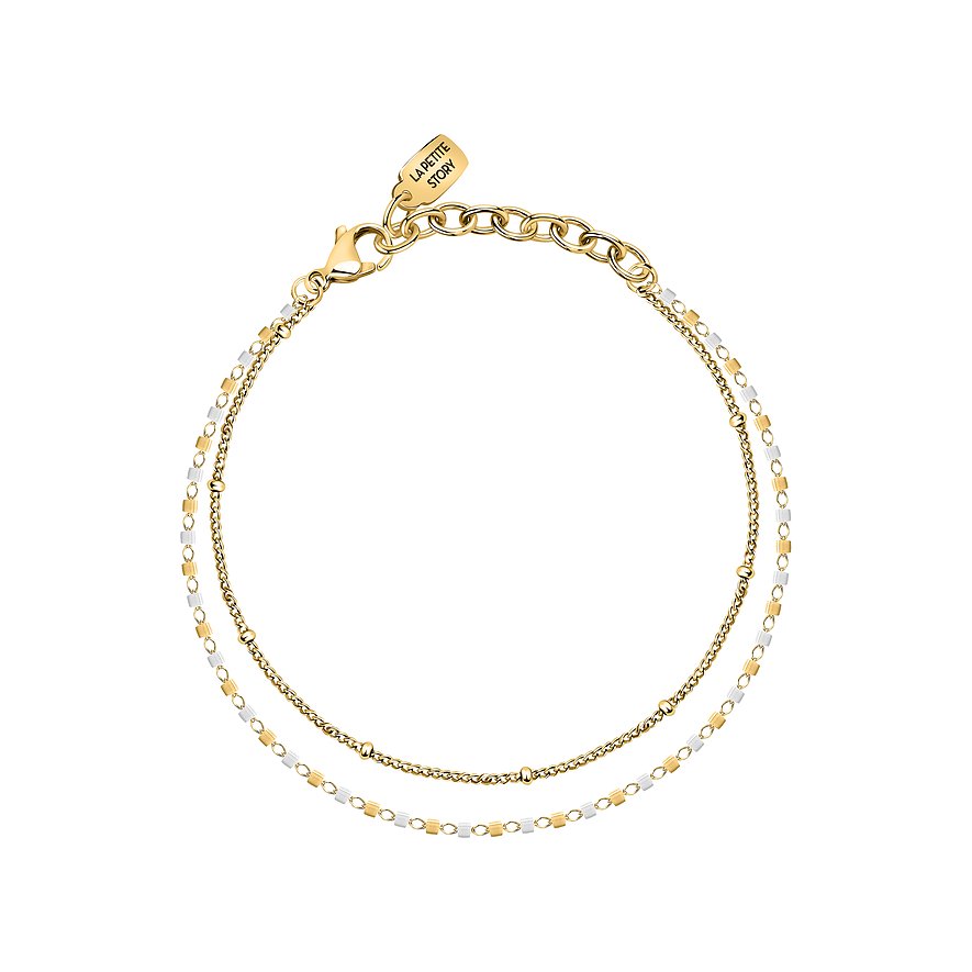 La Petite Story Armband Friendship, Damen, Edelstahl, Emaille, gelbgold