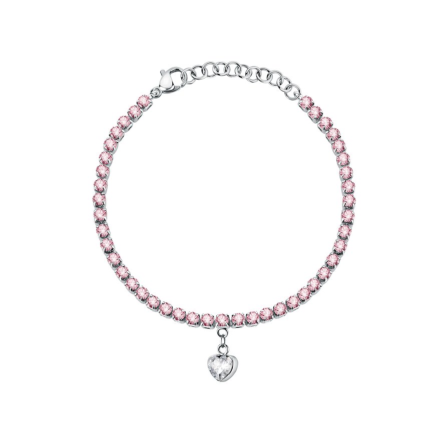 La Petite Story Armband Love, Kristall, Damen, Edelstahl, silber