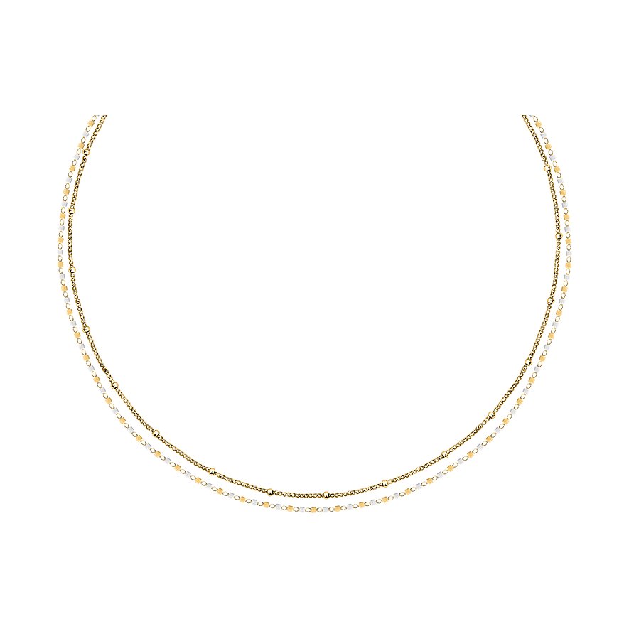 La Petite Story Kette Friendship, Damen, Edelstahl, Emaille, gelb