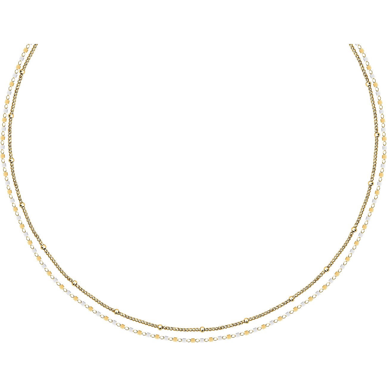 La Petite Story Halsschmuck aus Edelstahl mit Emaille, zweifarbig.