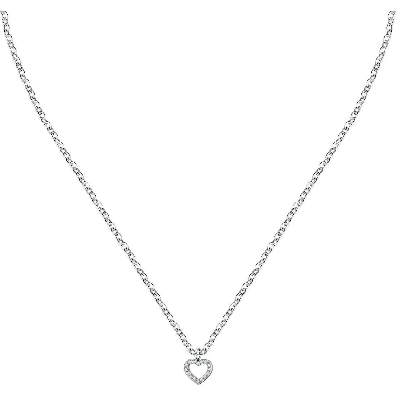 La Petite Story Halsschmuck aus Edelstahl mit Kristall.