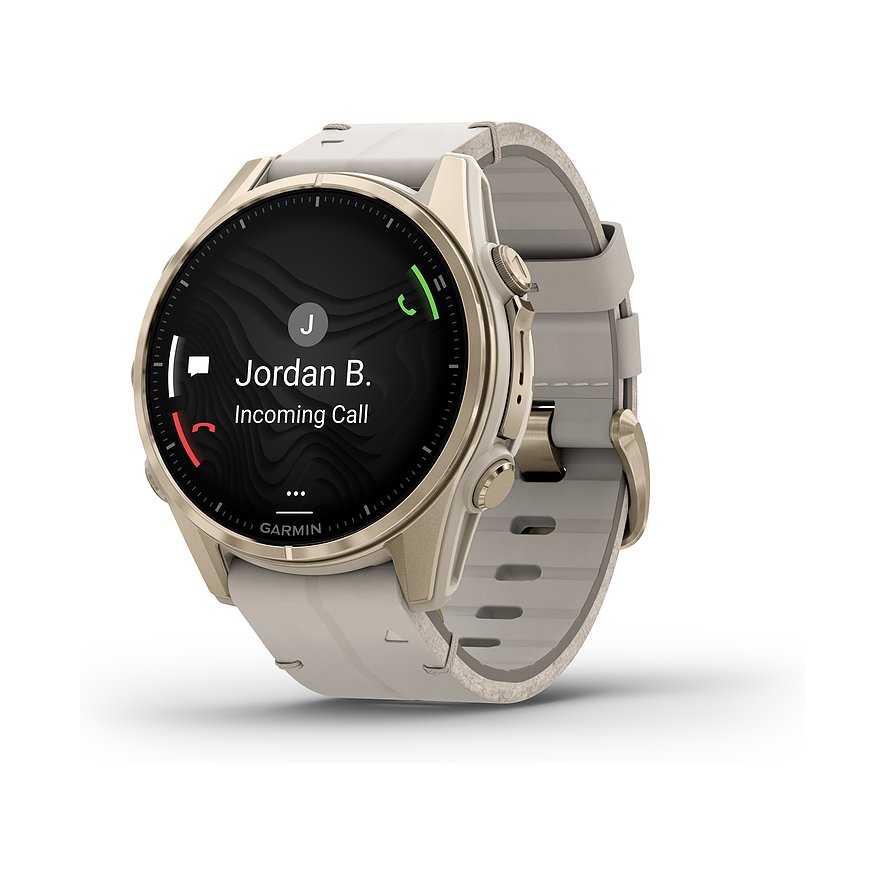 Garmin Smartwatch Fenix  8 - 43 mm AMOLED Sapphire Nebelgrau Softgold  010-02903-40