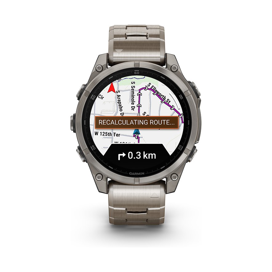 Garmin Smartwatch Fenix  8 - 47 mm AMOLED Sapphire Graphit Titanium Titan  010-02904-40