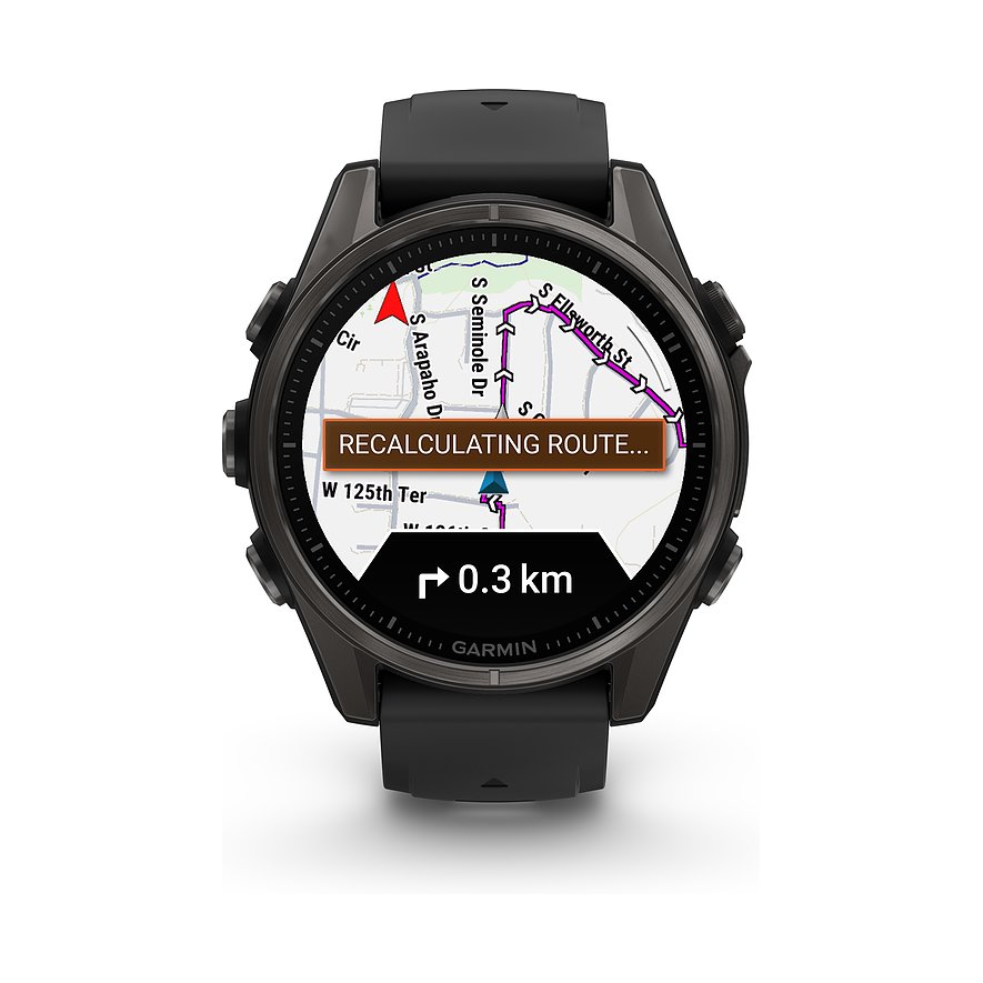 Garmin Smartwatch Fenix  8 - 43 mm AMOLED Sapphire Schwarz Carbongrau Titan  010-02903-21