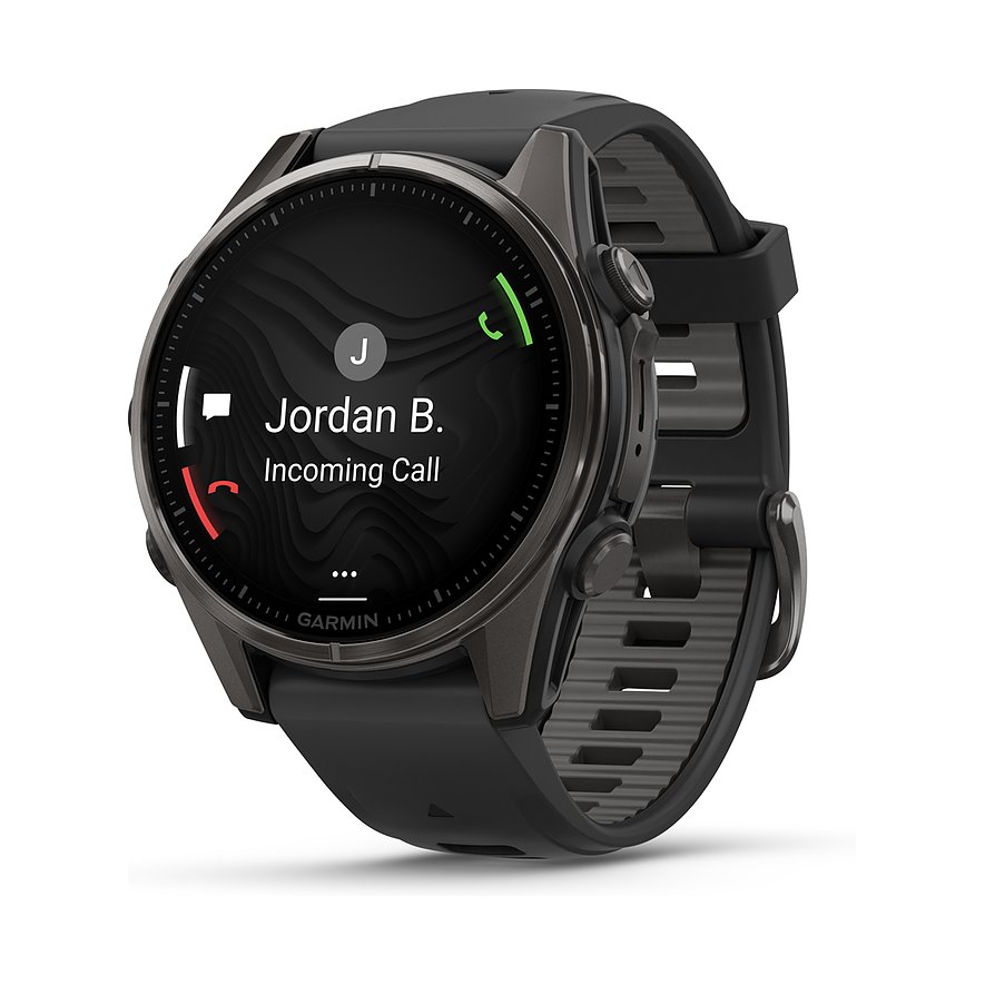 Garmin Smartwatch Fenix  8 - 43 mm AMOLED Sapphire Schwarz Carbongrau Titan  010-02903-21