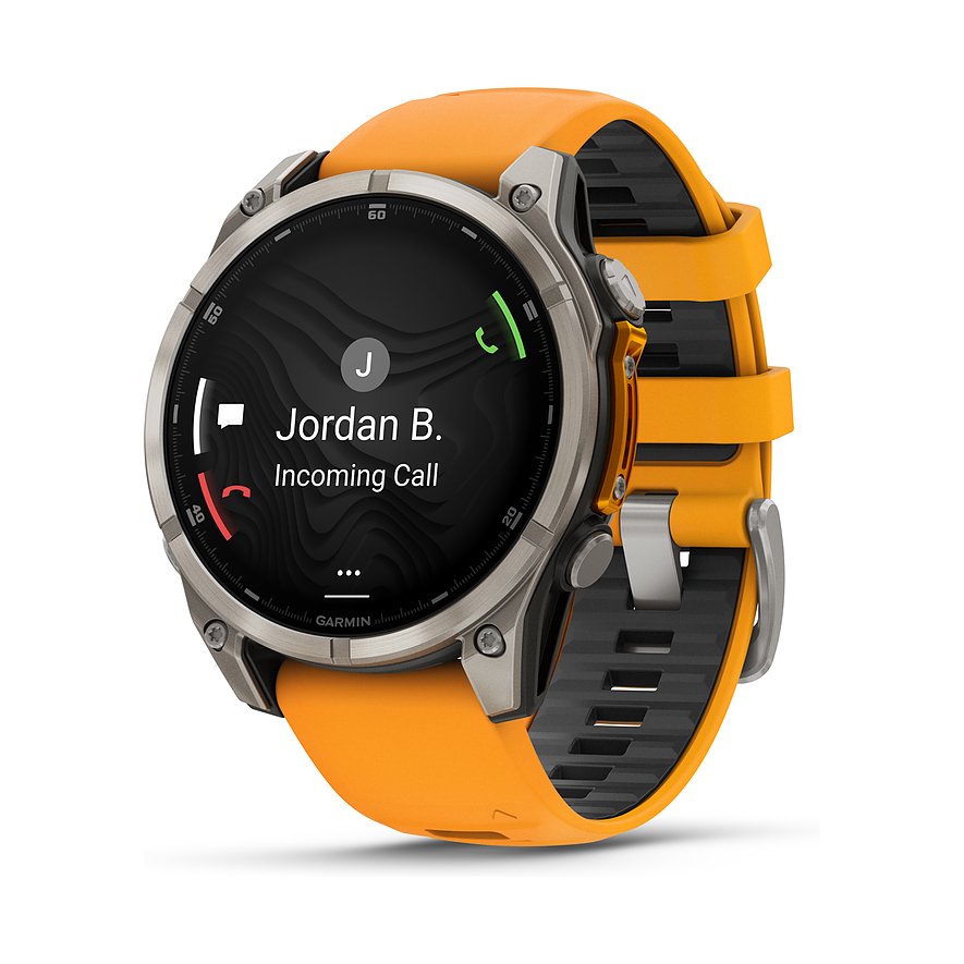 Garmin Montre intelligente Fenix 8 - 47 mm AMOLED Sapphire Graphit Titanium Titan  010-02904-11