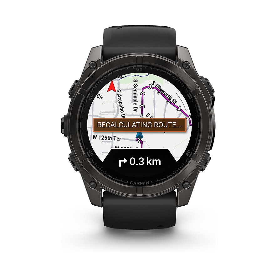 Garmin Smartwatch Fenix  8 - 51 mm AMOLED Sapphire Schwarz Carbongrau Titan DLC  010-02905-21