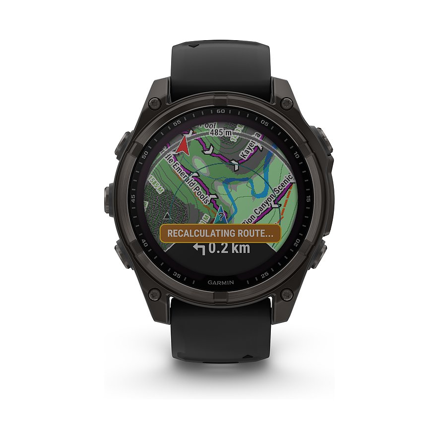 Garmin Smartwatch Fenix  8 - 47 mm Solar Sapphire Graphit Carbongrau Titan DLC  010-02906-11