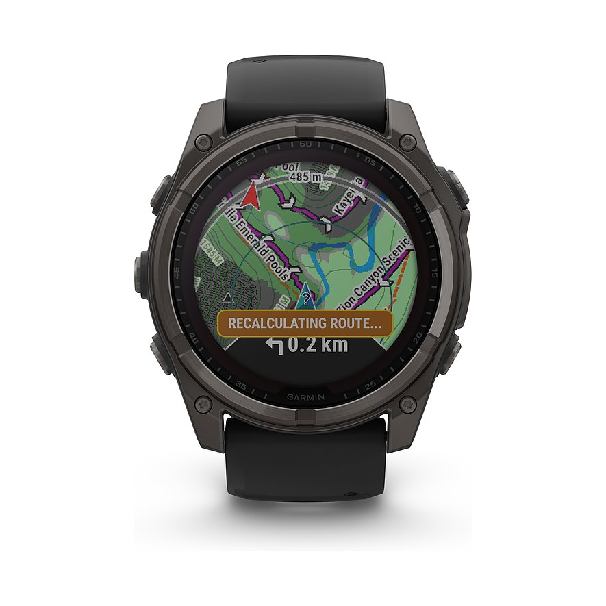 Garmin Smartwatch Fenix  8 - 51 mm Solar Sapphire Graphit Carbongrau Titan DLC  010-02907-11