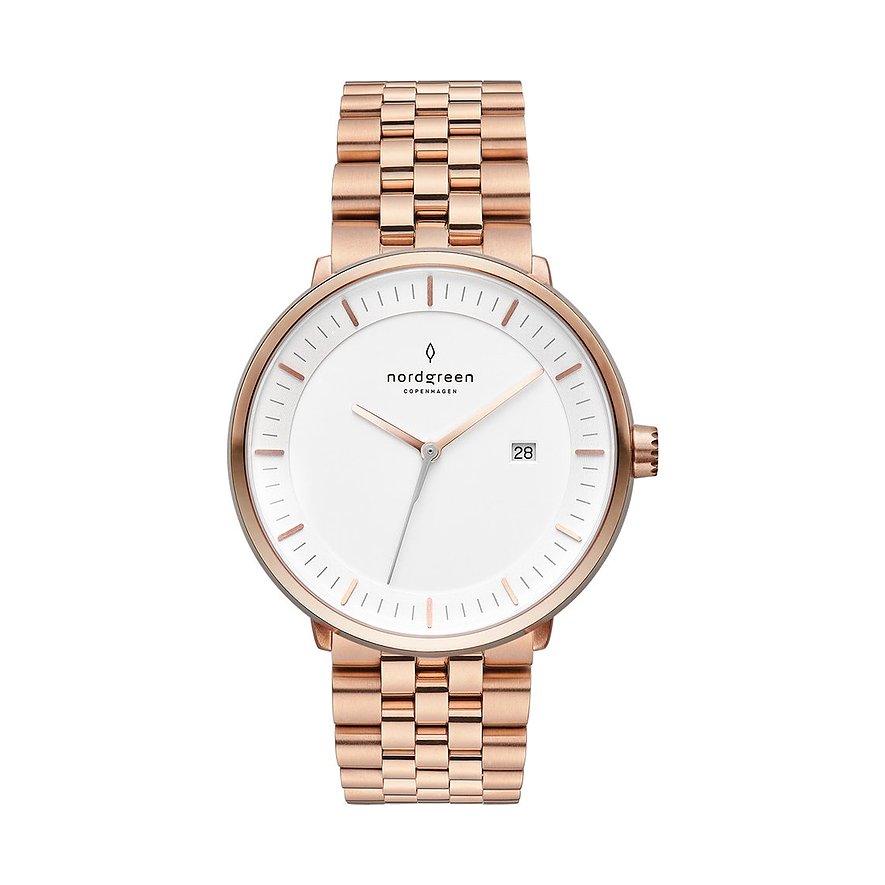 2. Chance - Nordgreen Unisexuhr PH36RG5LROXX, Unisex, Edelstahl, Armband: Edelstahl, Quarz, analog