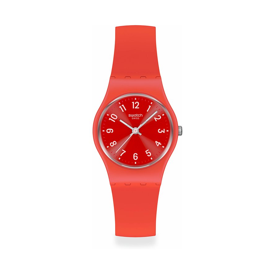 Swatch Damenuhr 2408 SWATCH ESSENTIALS LP165, Damen, Kunststoff, Armband: Silikon, Quarz, analog