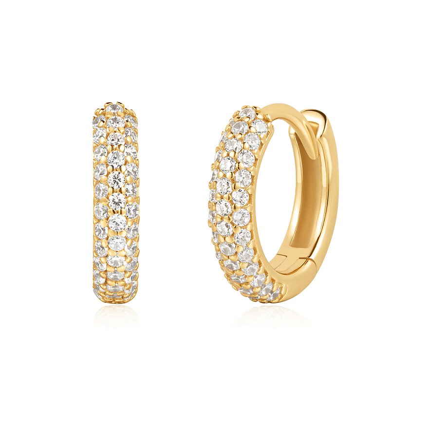 Ania Haie Creolen Heart Hunter, Damen, 925er Silber, gold