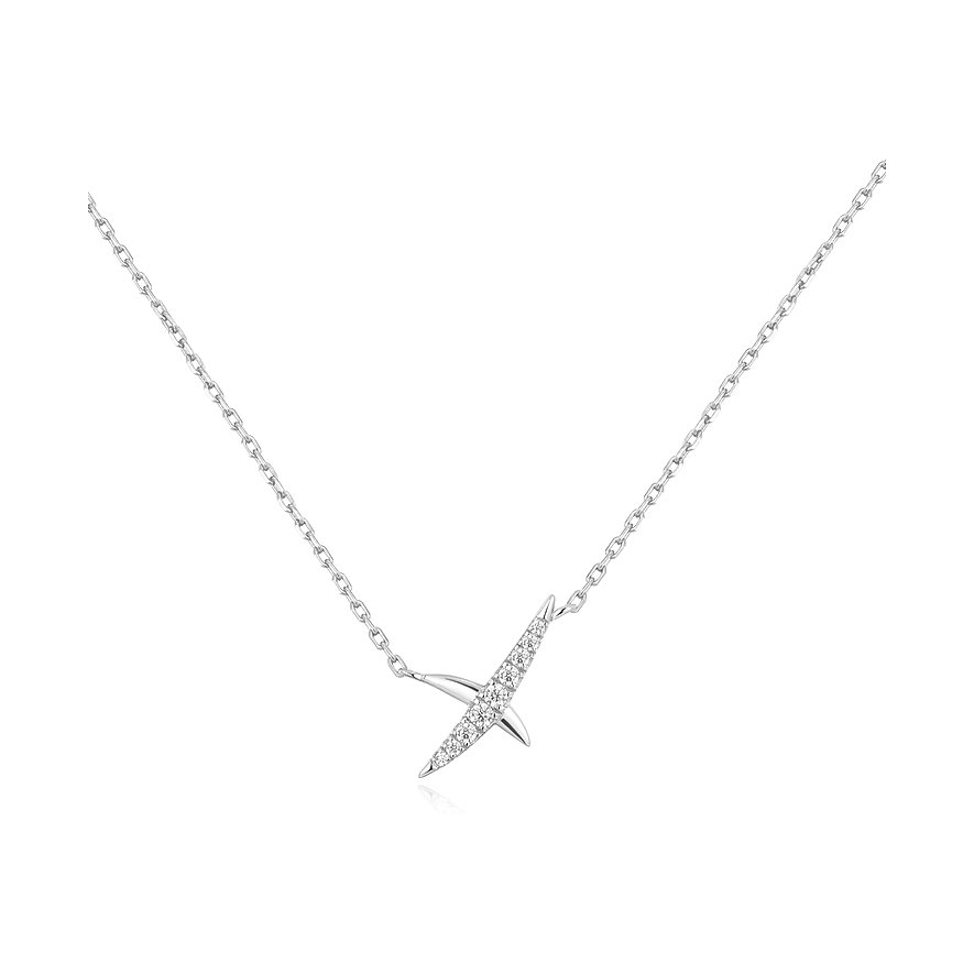 Ania Haie Kette Heart Hunter, Damen, 925er Silber, silber