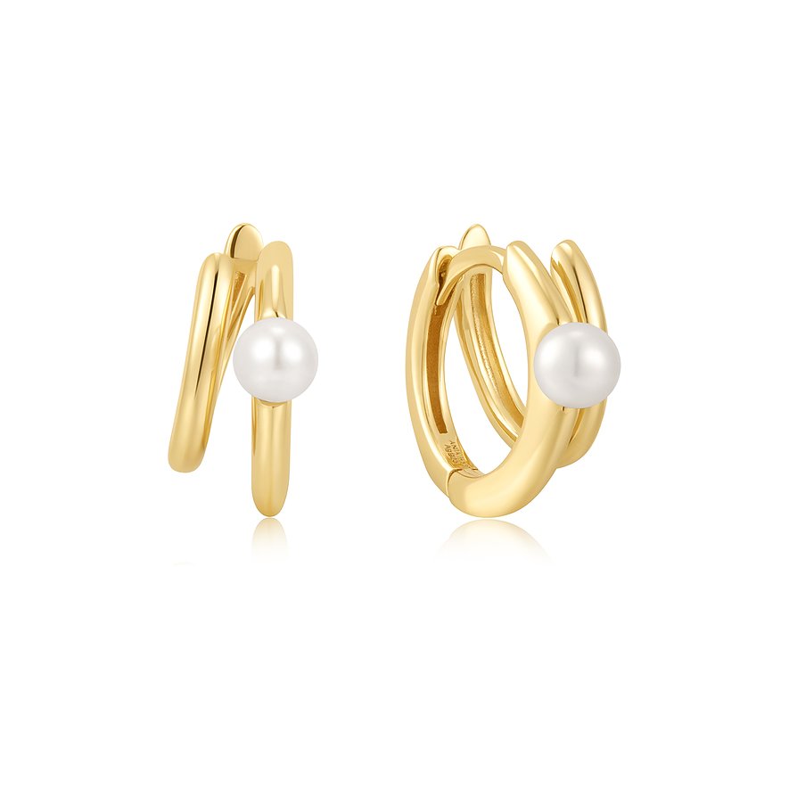 Ania Haie Creolen Chic Creator, Damen, 925er Silber, gold
