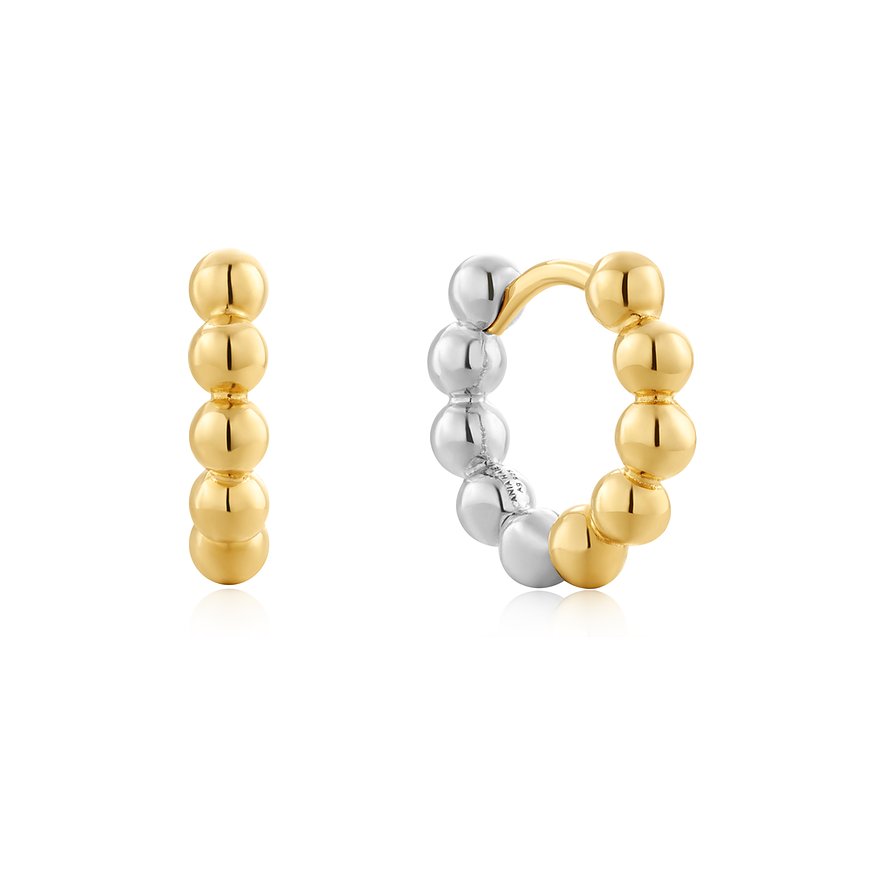 Ania Haie Creolen Pop Charms, Damen, 925er Silber, bicolor