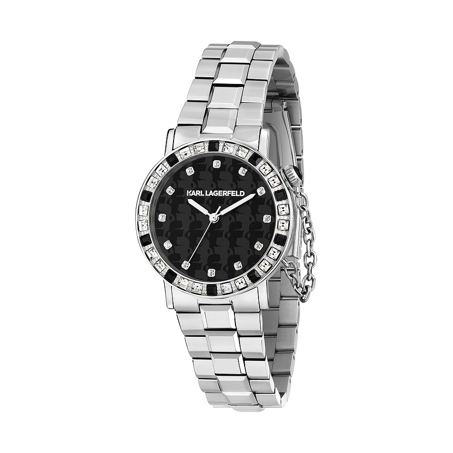 Karl Lagerfeld Damenuhr R0553100502, Damen, Edelstahl, Armband: Edelstahl, Quarz, analog
