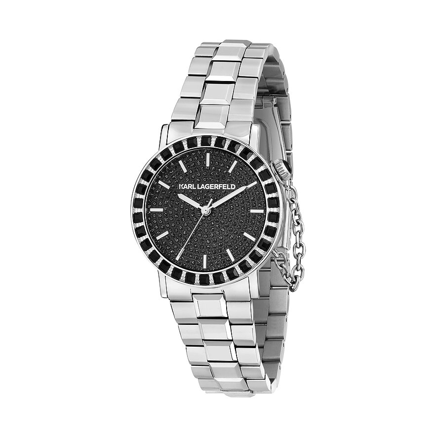Karl Lagerfeld Damenuhr R0553100505, Damen, Edelstahl, Armband: Edelstahl, Quarz, analog