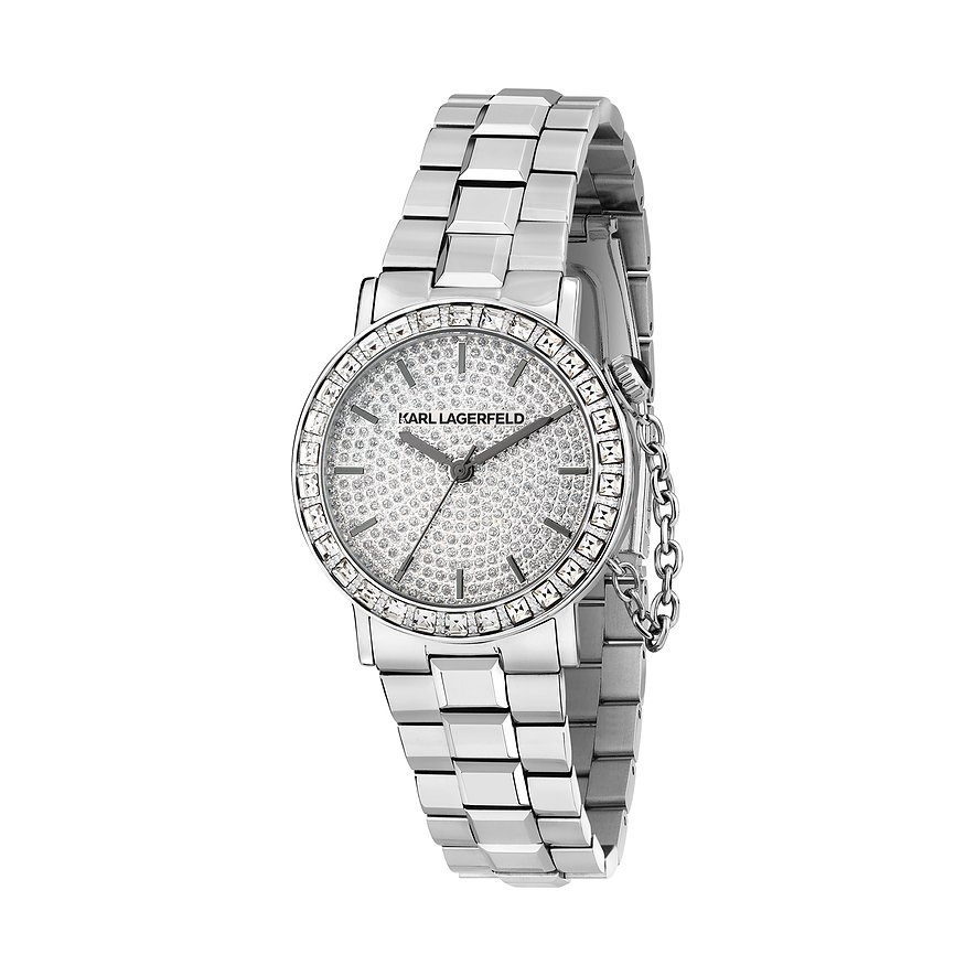 Karl Lagerfeld Damenuhr R0553100506, Damen, Edelstahl, Armband: Edelstahl, Quarz, analog