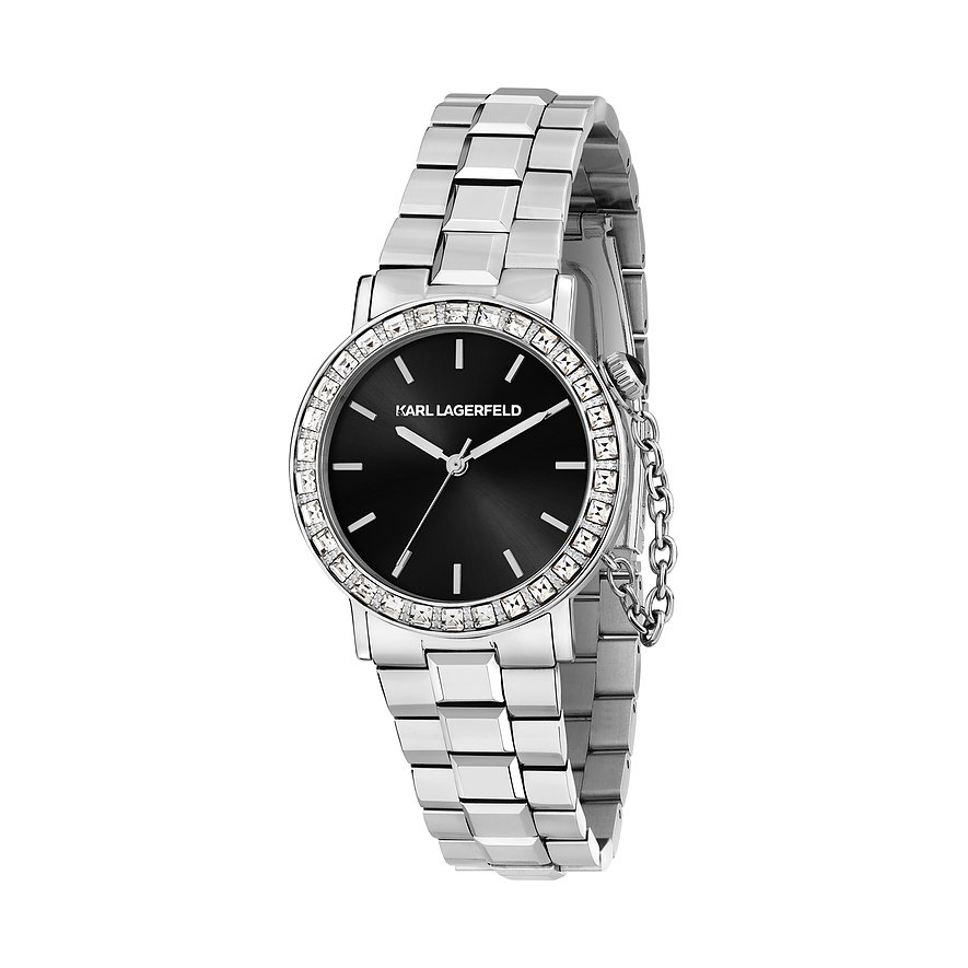 Karl Lagerfeld Damenuhr R0553100507, Damen, Edelstahl, Armband: Edelstahl, Quarz, analog